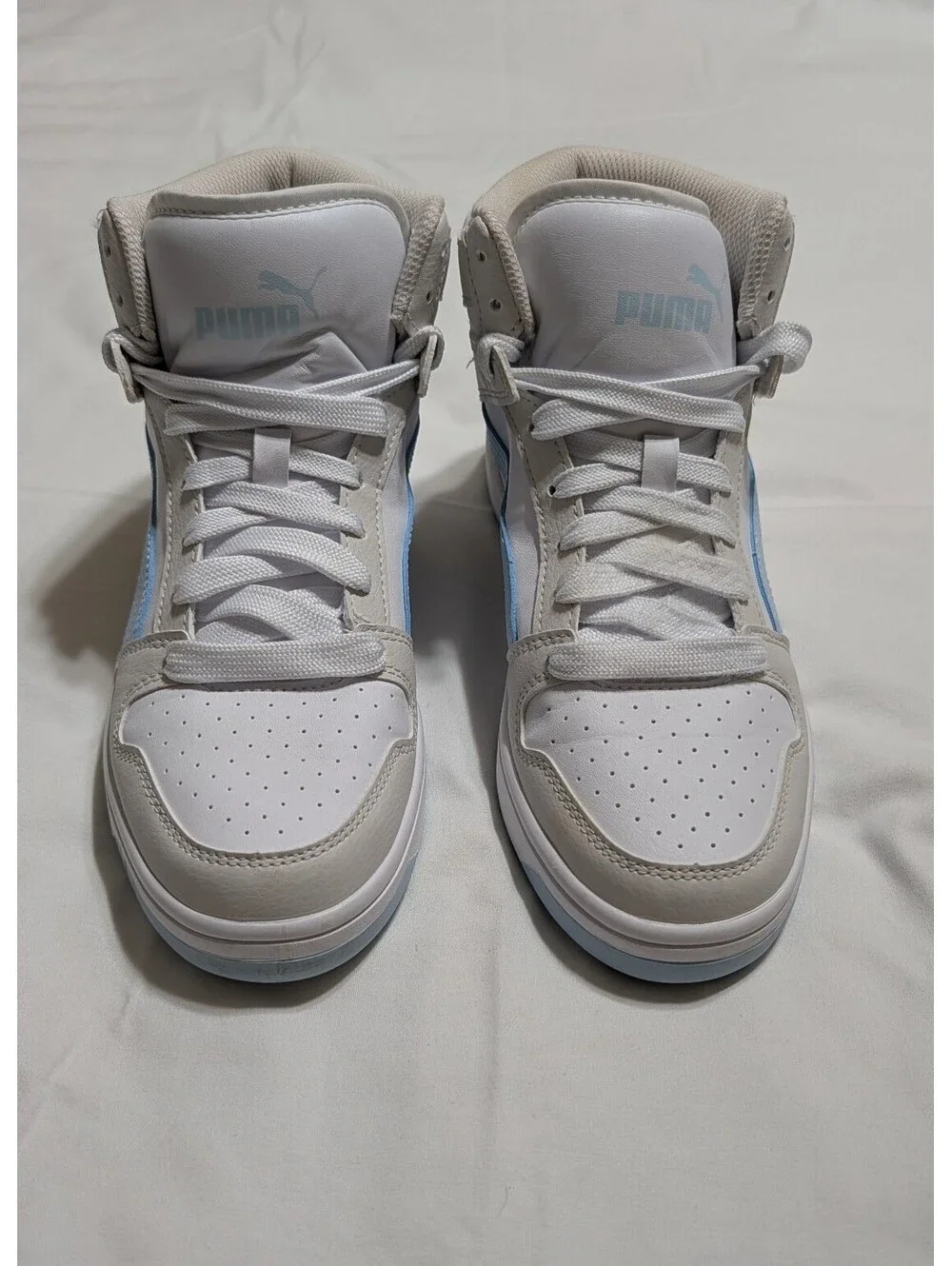 PUMA Rebound LayUp SL Women's Sneakers Size 7.5 White Elektro Blue